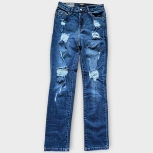 American Bazi Women's Blue Distressed Jeans. Size: 1